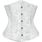 Zhitunemi Halloween Costumes Woman 2025: Black Underbust Corset Top for Women Pirate Costume - Corsets for Pirate Theme Party