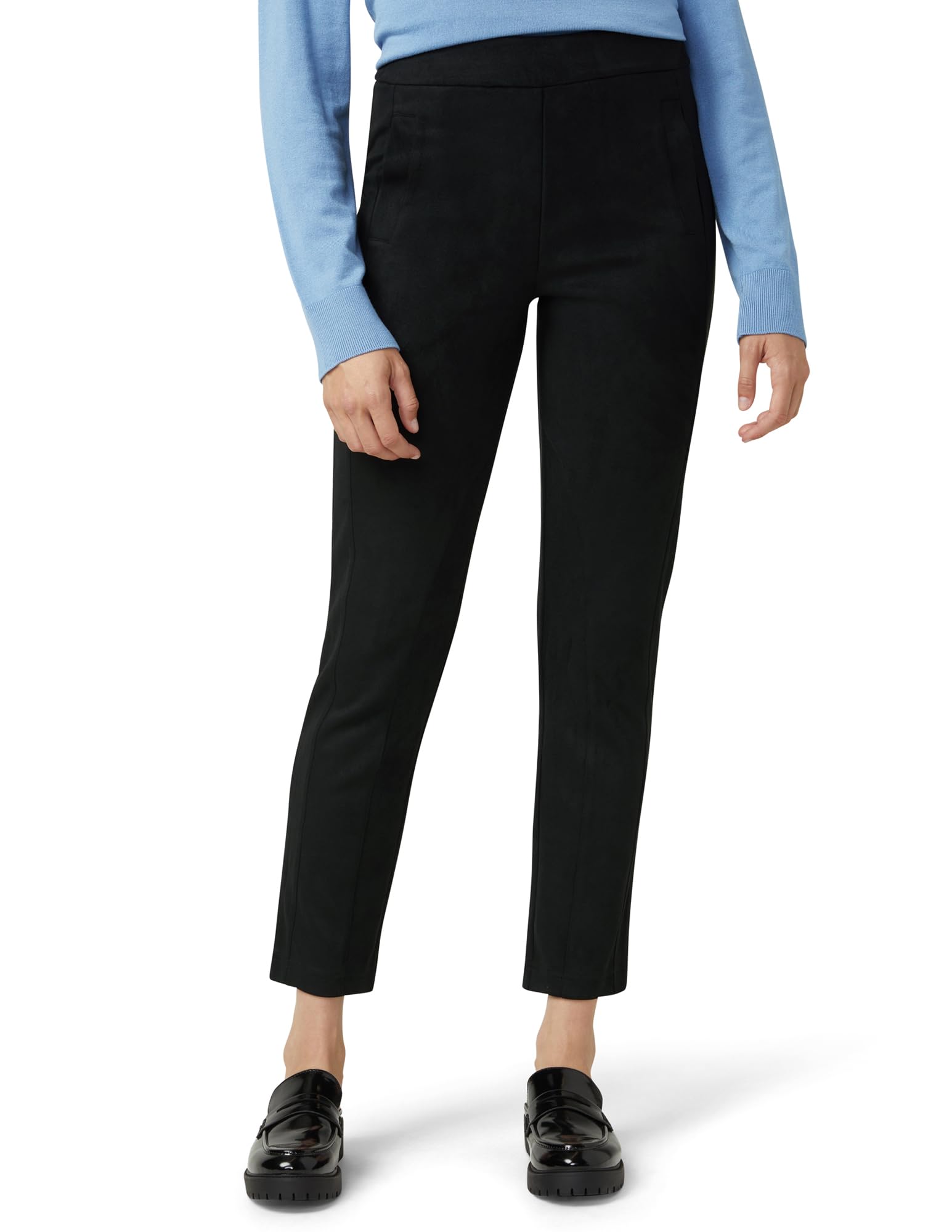 Photo 1 of HUE Women's Suede Pull-On Pant, Black, Large