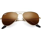 Pro Acme Classic Aviator Sunglasses for Women & Men Glass Lens Metal Frame UV400 Driver Sunglasses