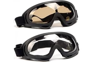 SPOSUNE Motorcycle Goggles Airsoft Goggles for Men Women UV400 Protective Windproof Dustproof Ski Goggles Safety Goggles