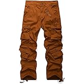 Mesinsefra Men's Cotton Casual Military Army Cargo Camo Combat Work Pants with 8 Pocket