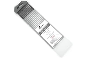 NICETECH TIG Welding Tungsten Electrodes 2% Ceriated 3/32" x 7" (Grey, WC20/EWCe-2) 10-Pack