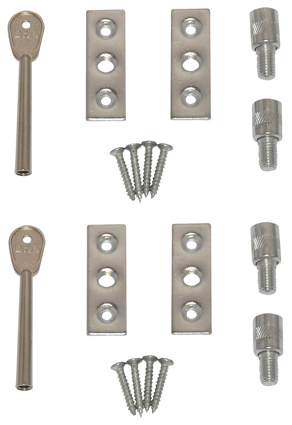 2 Pack of Era 822 Sash Window Stops (Satin)