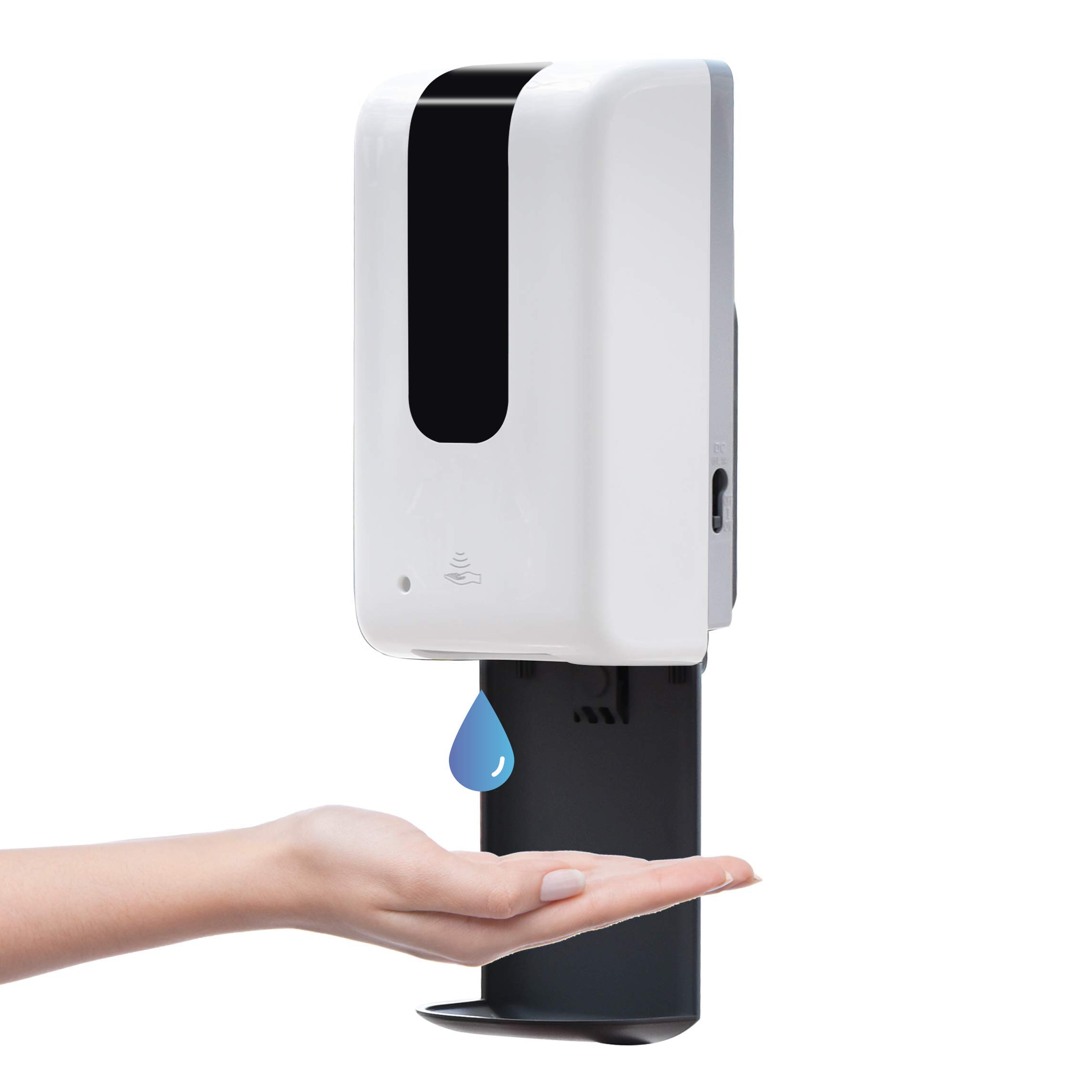 Gelcave Wall Mounted Hand Sanitiser Dispenser - Battery Operated Automatic Touchless Hand Sanitizer Dispenser with 1200ml Capacity and UV Disinfection Light