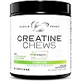 Muscle Feast Vegan Creatine Monohydrate, Gluten-Free Creapure Chews, Lemon Lime, 120 Tabs