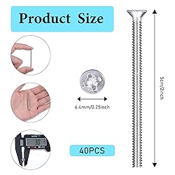 40 PCS Extra Long Outlet Screws, 6-32 x 2
