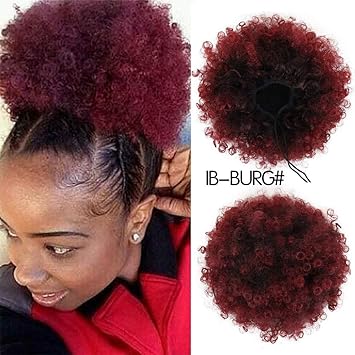 Amazon Com Short Kinky Curly Drawstring Short Ponytail Kanekalon