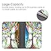 Fintie Business Card Holder Case, Premium Vegan Leather Folio RFID Blocking Credit Cards ID Card Wallet Organizer with Magnetic Closure, Love Tree