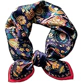 MEISEE 100% Pure Mulberry Silk Scarf 21" Square Scarf Neckerchief Headscarf Breathable Lightweight for Women Gift Packed