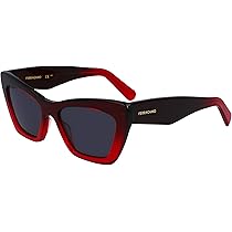 FERRAGAMO★素敵!メタルフレームサングラス FERRAGAMO Sunglasses SF 929 SN 615 Transparent Dark Red
