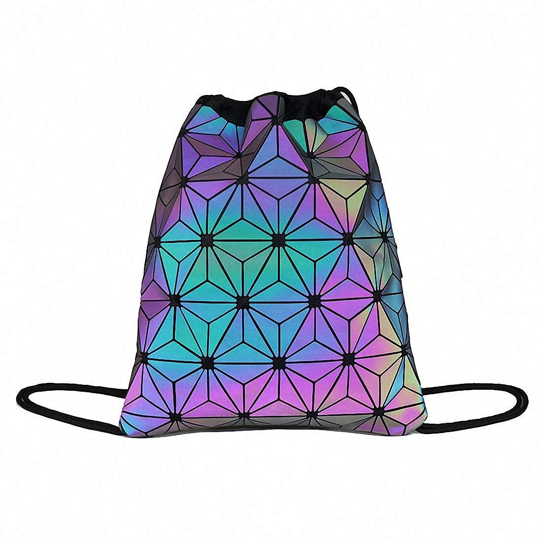 Ulalaza Geometric Luminous Tote Bag Holographich Purses and Handbags Flash Reflactive Crossbody Bag for Women (1600-6)