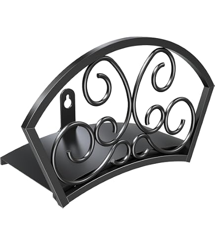 Phewnyzo Heavy Duty Solid Metal Garden Hose Holder Wall Mount Decorative Durable Outdoor Hose Storage Reel Organizer Bronze