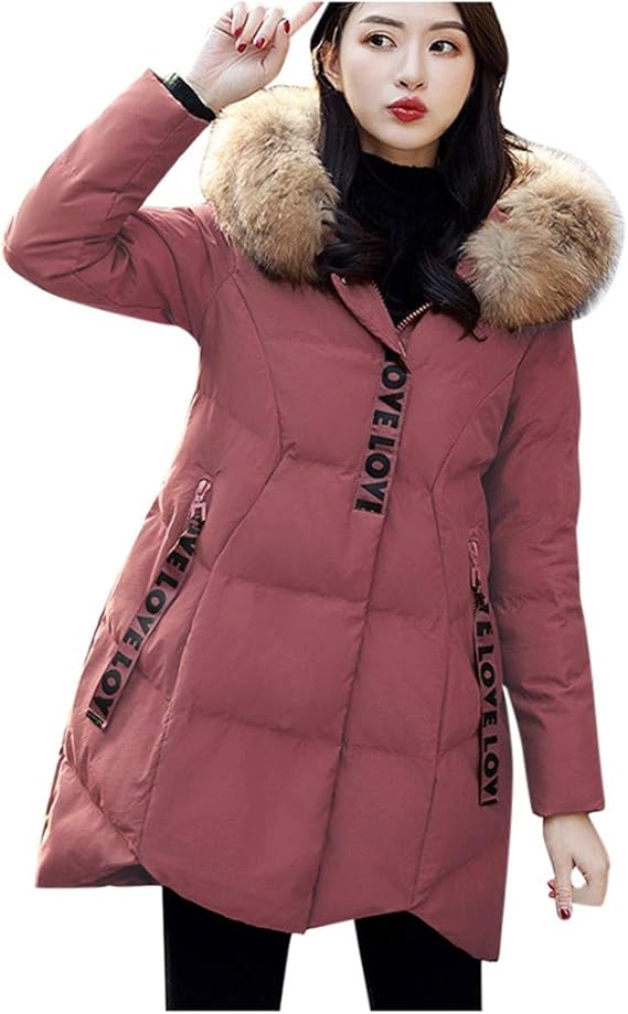 Amazon ファッションの女性の冬暖かい綿フード付き冬の長袖ジャケット秋 冬防寒防風冬服通勤者厚手ファッション冬カジュアルジャケット無地学校長袖 コート ジャケット 通販