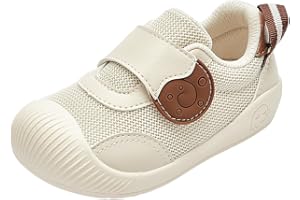 Balabala Baby Infant Boys Girls Sneakers Lightweight Breathable Hook & Loop Walking Shoes