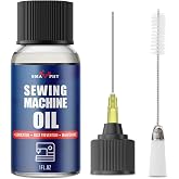 SMAPHY Sewing Machine Oil, with Oil Applicator and Dual-Ended Brush | Clear Machine Oil for Lubrication of All Sewing Machine Moving Parts