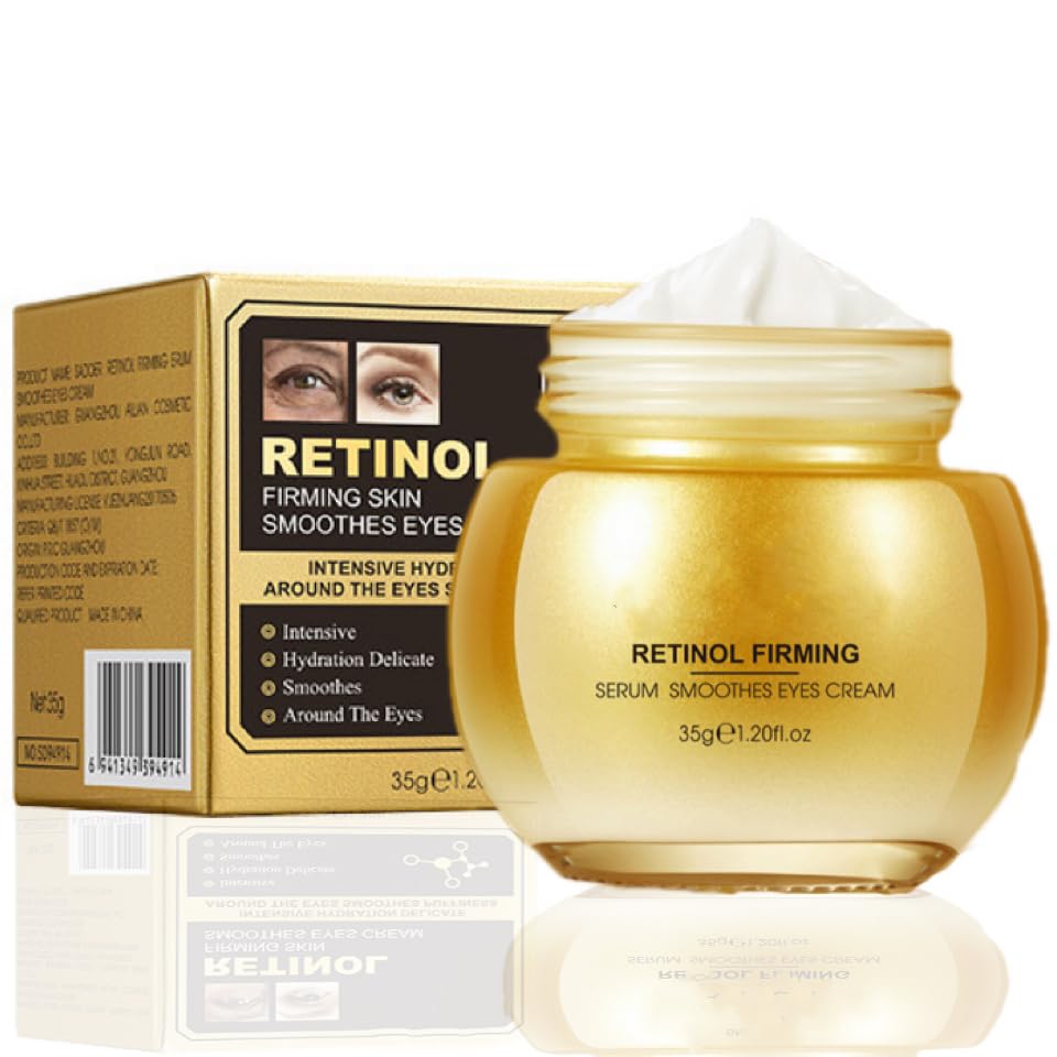 Retinol Eye Cream-Eye Cream For Dark Circles And Puffy Eyes,Moisturize Hydrate With Retinol Serum,Collagen, Hyaluronic Acid-Eye Cream Anti Aging-Anti Wrinkle Eye Cream