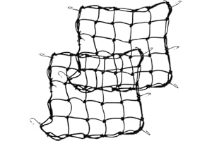 Kettion 2 Pack Motorcycle Net, 40x40cm Motorcycle Helmet Net, Luggage Cargo Net for Moto and Bike, Spider Heavy Duty Elastica