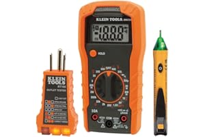 Klein Tools 69149P Electrical Test Kit with Digital Multimeter, Non-Contact Voltage Tester and Electrical Outlet Tester, Lead