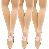 MANZI 3 Pairs Women's Girls' Basic Convertible Transition Ballet Dance Tights 40-Denier