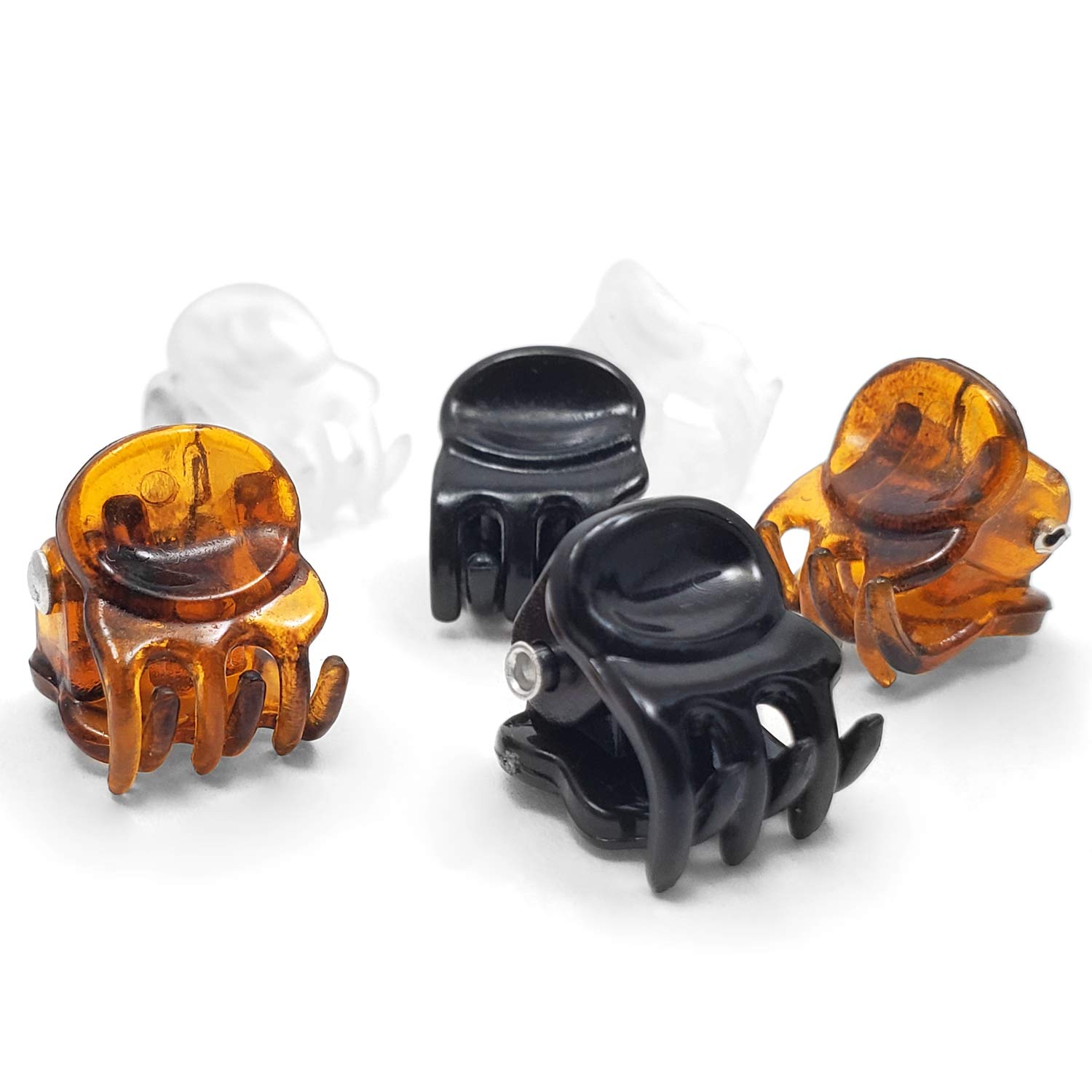 Scunci Mini Jaw Hair Clips Assorted Colors 12Count Each