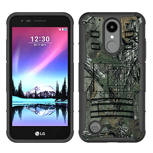 LG Phoenix 3 Case, LG Fortune Case, LG K4 2017 Case, Ranyi [3 In 1 Armor] Heavy Duty 360 Degree Full-Body Rugged Holster Armor Dual Layer Case with [Kickstand] [Belt Swivel Clip] (camo) - Thumbnail 3