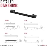 Decoranddecor Dimora D-Shape Cupboard Handles 96mm 128mm Matt Black view 2