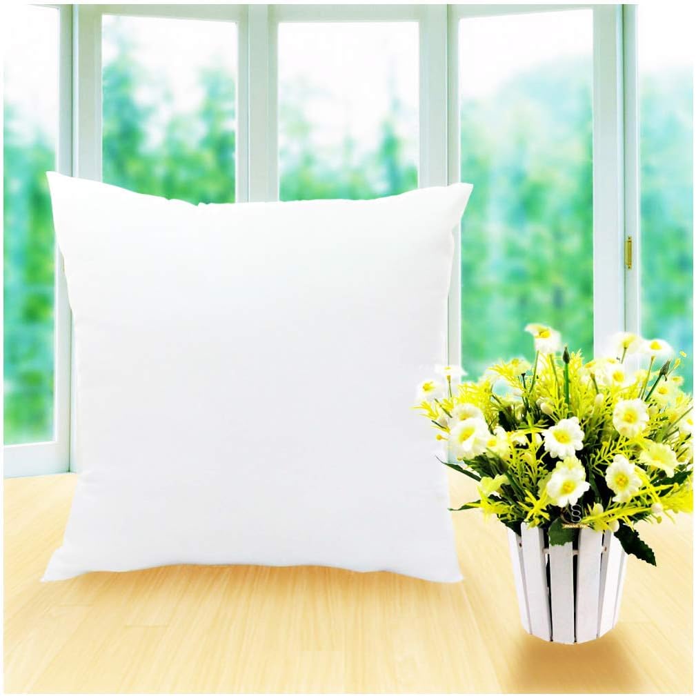 Huacel 24x24 Pillow Insert, 60x60cm Pillow Insert Standard, Solid Cushion Inner Stuffer Pillow Sham Insert Pillow Square Rectangular Decorative Throw Pillow Inserts Polyester Core - 24x24 Inch