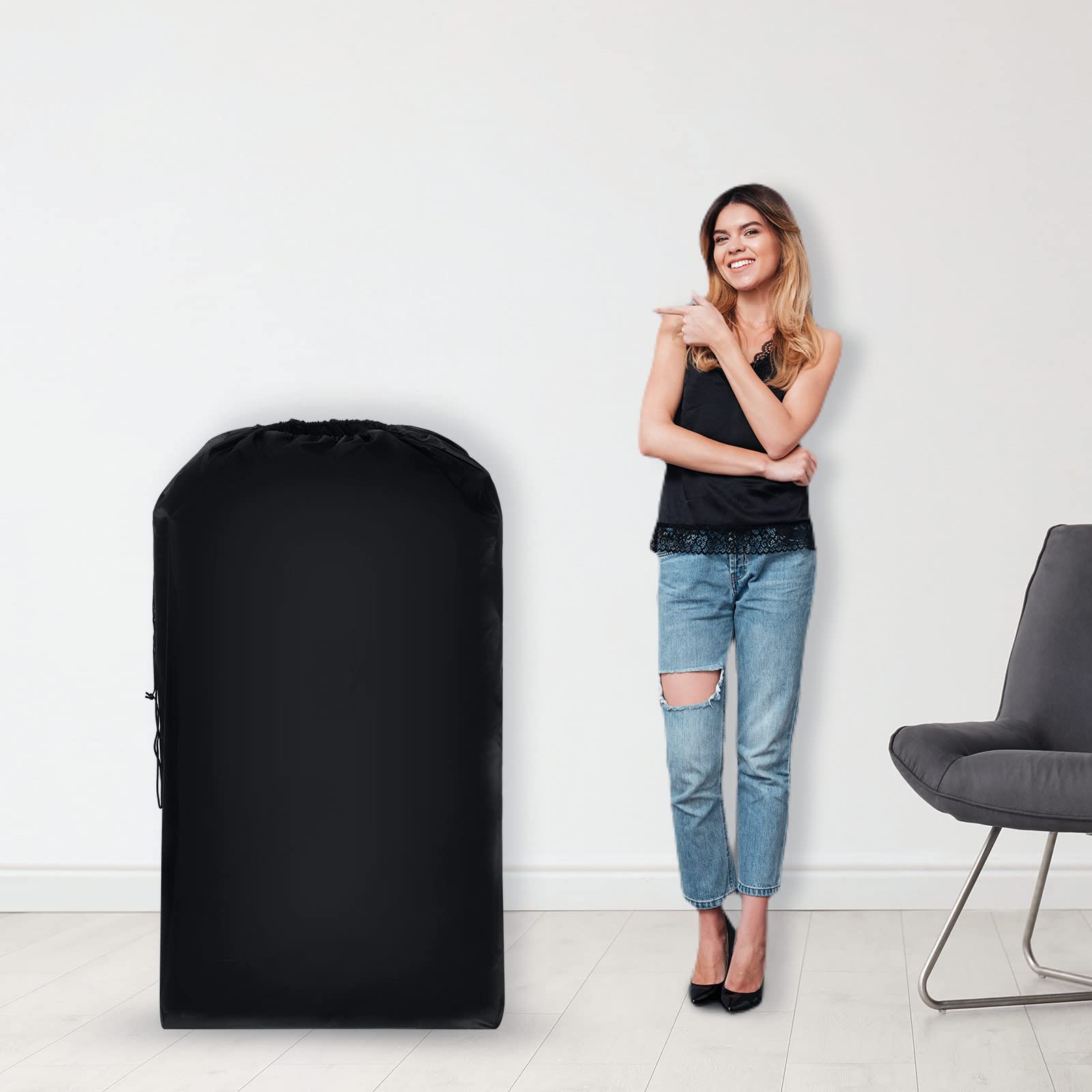 Photo 1 of Nuanchu 1 Pcs 40 x 60 Extra Large Laundry Bag Giant Storage Laundry Reusable Multipurpose Bag for Damp Proof Luggage Suitcase Clothes Comforters Furniture Blankets Cover