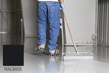 5 Kg 2 K Epoxy Floor Paint Silk Gloss In Ral9005 Black Floor