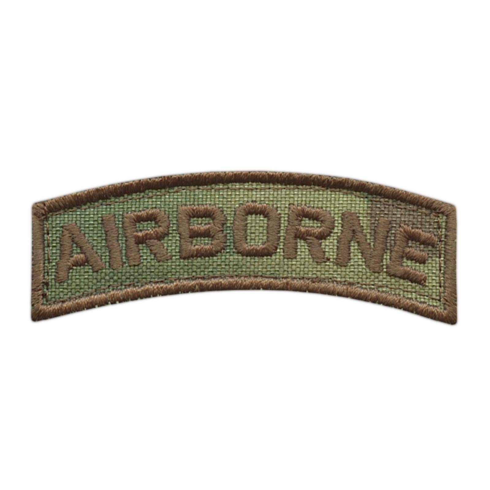 Airborne Shoulder Tab Multicam OCP US Army Tactical Moral Hook Patch