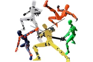 loalio T13 Action Figure Black Set, N13 Action Figures Black, Titan 13 Action Figure, Nova 13 Action Figure, 3D Printed Action Figure with 4 Types of Weapons and 3 Types of Hands (Color : 5PCS)