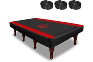 COVERVIN Billiard Pool Table Cover,Heavy Duty 210D Oxford Cloth Material All Weather Waterproof Dustproof UV Protection(7ft/Red)