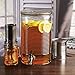 Circleware Canned Mason Jar Beverage Dispenser with Glass Lid, Party Entertainment Home & Kitchen Glassware Drink Water Pitcher for Juice, Beer, Kombucha & Cold Drinks, Huge 2 Gallon, Can Design
