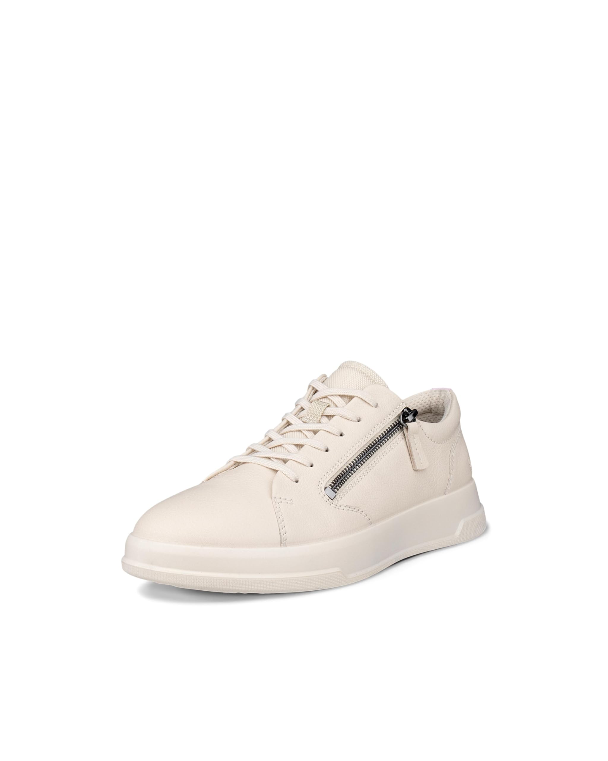 ECCO Women’s Move Zip Lace Sneaker, Limestone Suede/Blossom Rose, 7-7.5