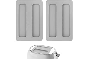 GEEHUA 2Pcs Silicone Toaster Cover, 2 Slice Toaster Dust Covers Bread Machines Dustproof Lid Bread Maker Appliance Accessories for Breads Sandwich Machine(Gray)