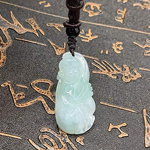 ネックレス かわいい 猿 ミャンマー産 本翡翠 氷ヒスイ A貨 無着色 無化学加工 緑色 誕生日プレゼント 申年 縁起物 天然石 男女兼用 本物保証