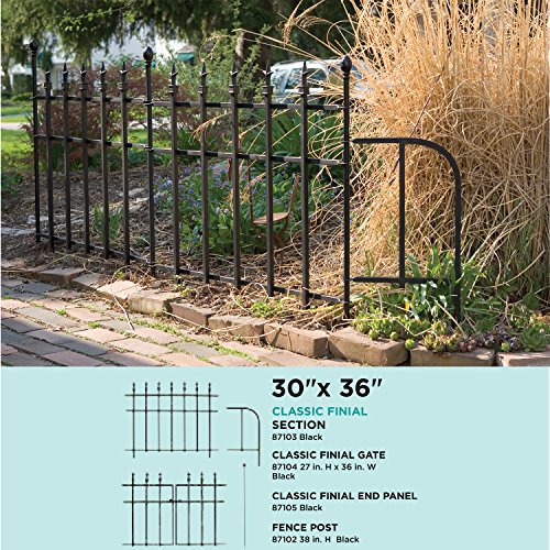 Panacea Products Classic Finial Gate Black Plant Stands Garden Décor