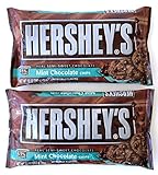 Hershey's Mint Chocolate Baking Chips, 10-Ounce Bag (Pack of 2)