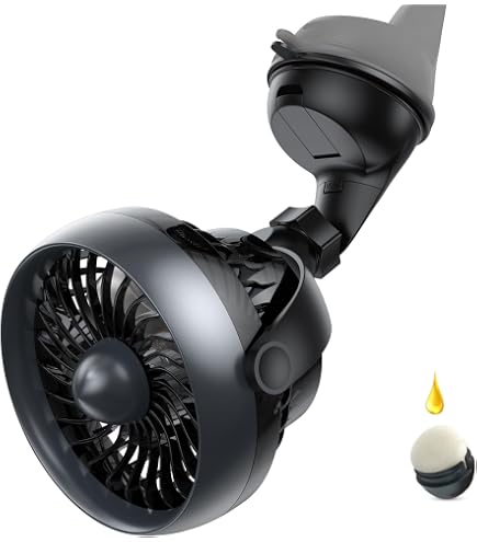 Ventilateur de Voiture à Double tête 12V 24V - Ventilateur Portable Ventilateur de Voiture à Double tête 12V 24V - Ventilateur Portable