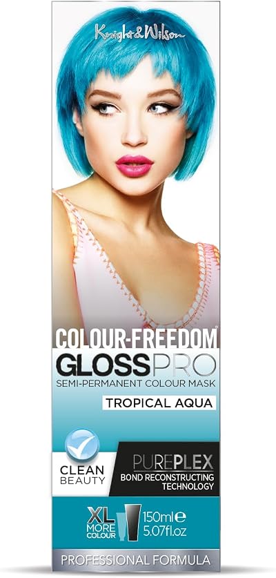 Knight & Wilson Colour Freedom Gloss Pro 150ml Tropical Aqua Semi-Permanent