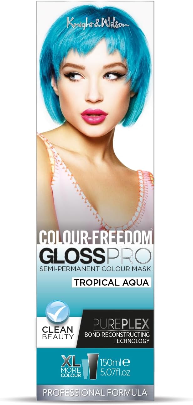 Knight & Wilson Colour Freedom Gloss Pro 150ml Tropical Aqua Semi-Permanent