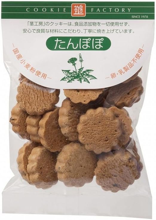Amazon ナチュラルクッキー たんぽぽ80g 茎工房 ビスケット クッキー 通販