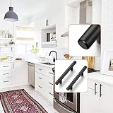 LONTAN 4 Pack Black Kitchen Handles 160mm Cupboard Drawers 12mm Ø view 5