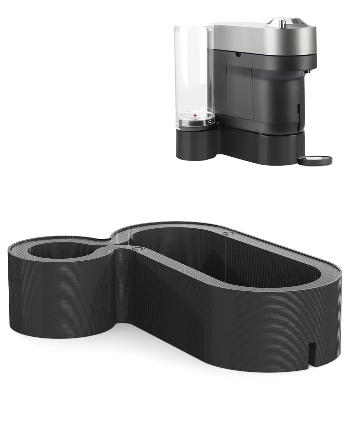 Photo 1 of Riser Stand for Nespresso Vertuo Pop+, 3D Printed Coffee Machine Elevation Stand, Compatible with Standard and Deluxe Models, Accommodates Cups with Height Up to 7.48" or Shorter, Fits for YETI Rambler 20 oz Tumbler and Contigo Huron 16 oz Travel Mug