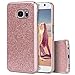 Galaxy S7 Case, Imikoko™ Rose Gold Luxury Hybrid Beauty Crystal Rhinestone with Gold Sparkle Glitter PC Hard Protective Diamond Case Cover for Samsung Galaxy S7 (Bling Rose Gold)