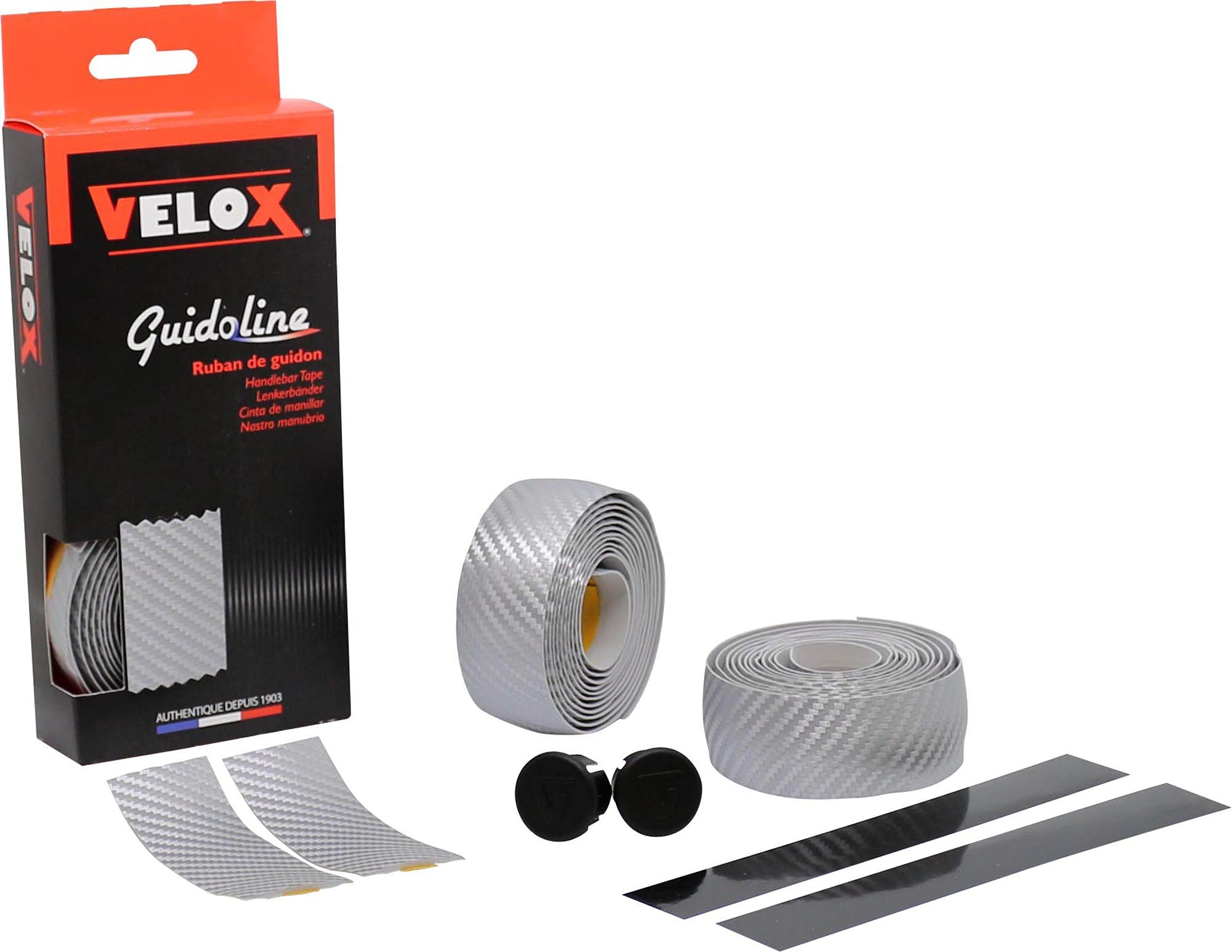 Velox Karbon Handlebar Tape, Silver, One Size