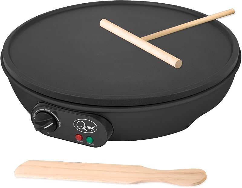 Quest Electric Pancake Maker & Crepe Maker 12 inch Non Stick Surface