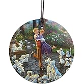 Trend Setters Disney - 101 Dalmatians - 3.5” Starfire Prints Hanging Glass Print Accessory – Ideal for Gifting and Collecting SPCIR715