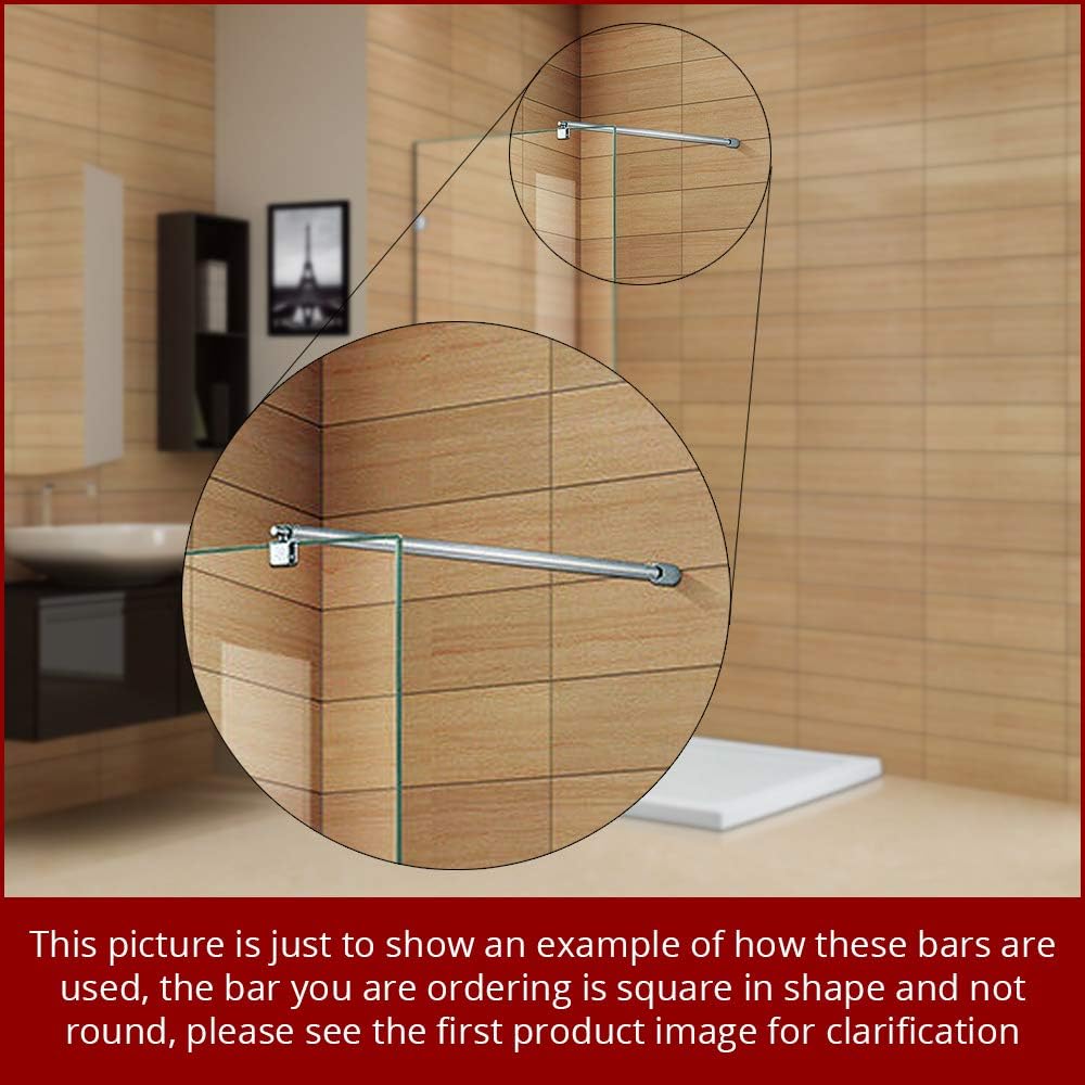 Stainless Steel Chrome Square Shape for Wetrooms or Shower Enclosures