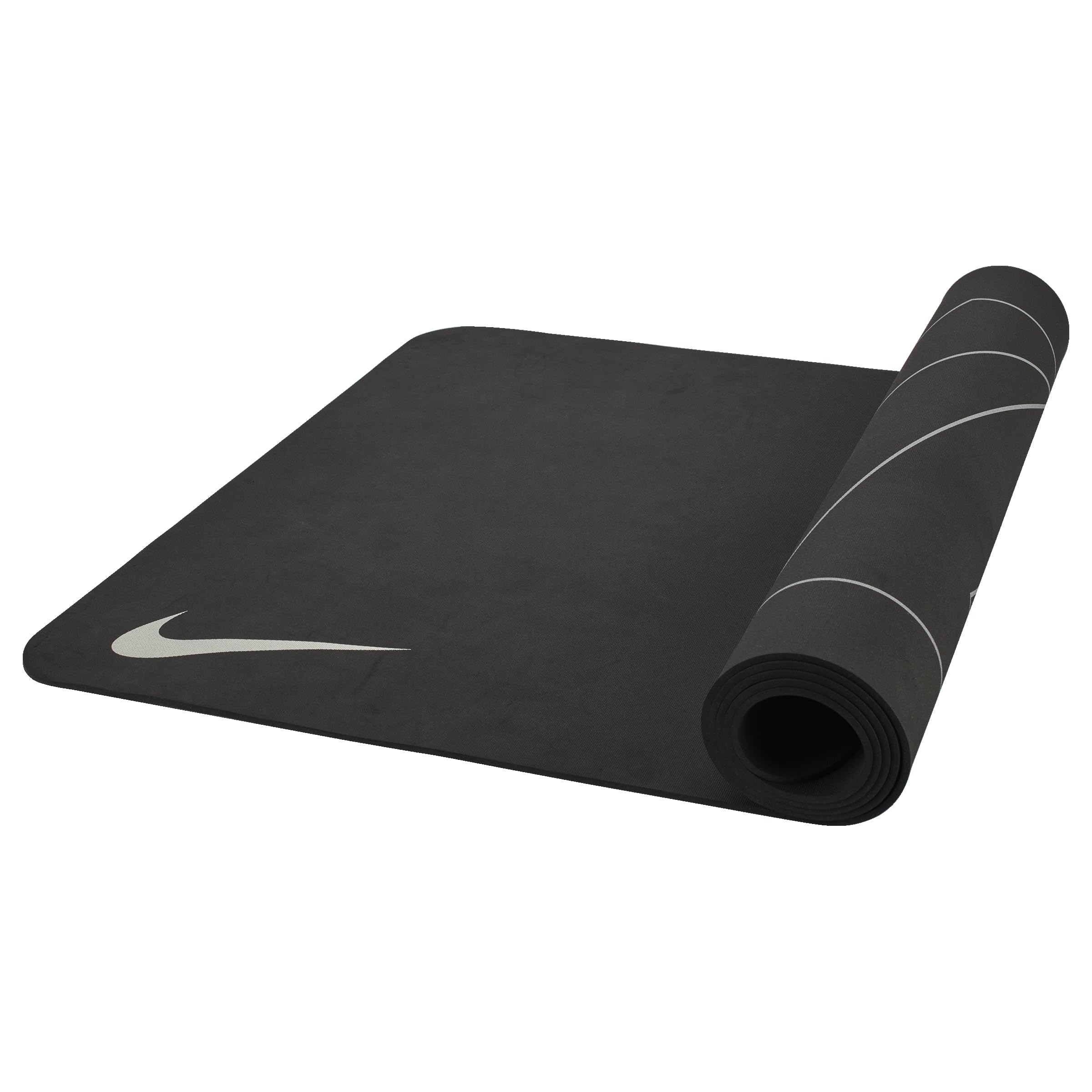 Nike Yoga Mat 4mm Reversible Yoga Mat Fitness Mat Workout Mat Non-slip, Anthracite/Medium Grey, 180 x 65cm
